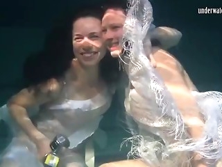 siskina and polcharova are underwater gymnasts