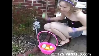 Cute 18yo teen Kitty flying a kite