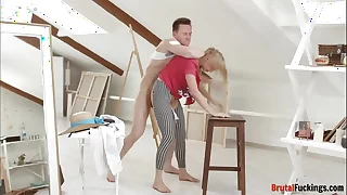 18yo beauty facefucked by horny stepbrother