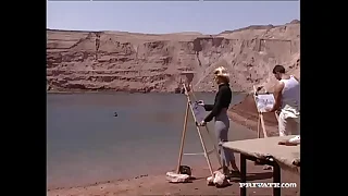 Chrystal and Stella Virgin Outdoors Riding Dicks for an Orgasm with DP